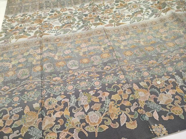 平和屋本店●極上　中国三大刺繍　スワトウ刺繍　総刺繍　訪問着　更紗花鳥唐草文　暈し染め　金糸　逸品　CYAA4739s6