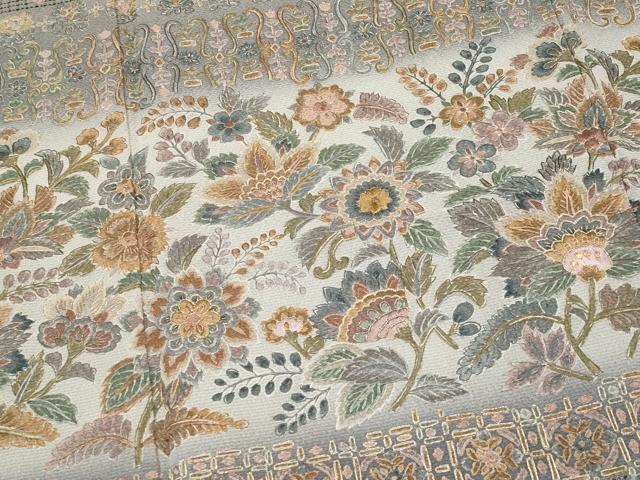 平和屋本店●極上　中国三大刺繍　スワトウ刺繍　総刺繍　訪問着　更紗花鳥唐草文　暈し染め　金糸　逸品　CYAA4739s6