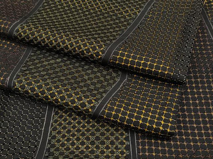 平和屋着物●極上　中国三大刺繍　スワトウ刺繍　総刺繍　小紋　変わり間道　黒地　逸品　CYAA4740s6