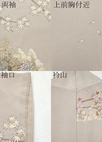 平和屋着物●極上　訪問着　作家物　風景文　灰梅色地　逸品　CYAA4748s6