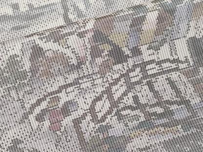 平和屋着物●極上　都喜ヱ門　本場大島紬　白大島　総絣　風景文　藤絹織物謹製　逸品　CYAA4752s6