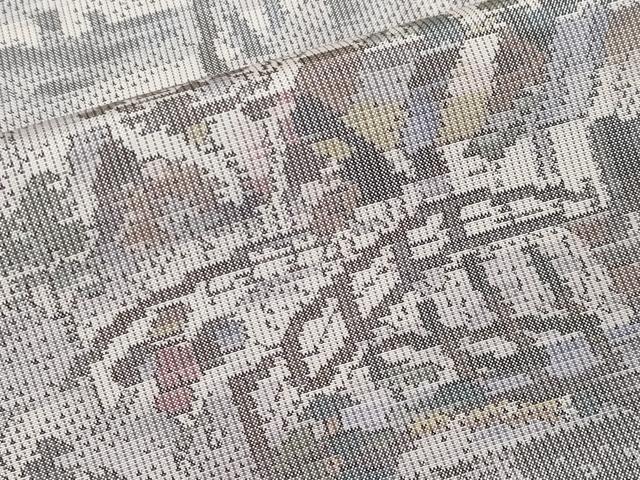 平和屋着物●極上　都喜ヱ門　本場大島紬　白大島　総絣　風景文　藤絹織物謹製　逸品　CYAA4752s6