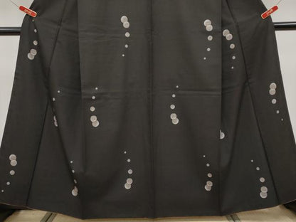 平和屋着物●極上　本場大島紬　9マルキ　地空き　水玉　ますいわ屋扱い　逸品　CYAA4756s6