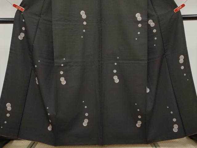 平和屋着物●極上　本場大島紬　9マルキ　地空き　水玉　ますいわ屋扱い　逸品　CYAA4756s6
