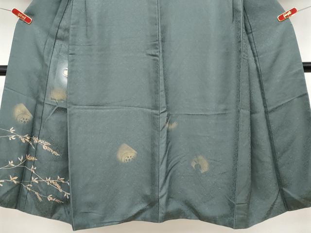 平和屋着物●極上　男性　訪問着　刺繍　動物シルエット　蛍暈し　金彩　仙斎茶色地　逸品　CYAA4759s6