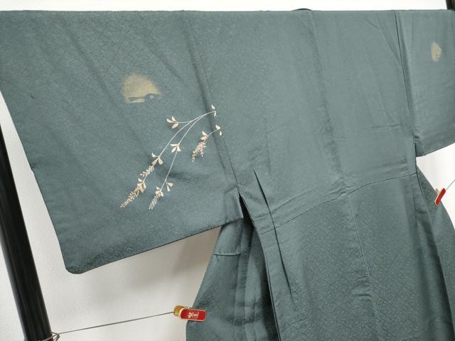平和屋着物●極上　男性　訪問着　刺繍　動物シルエット　蛍暈し　金彩　仙斎茶色地　逸品　CYAA4759s6