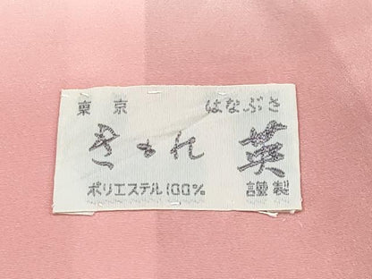 平和屋着物●極上　洗える最高級着物　＜英＞はなぶさ謹製　江戸小紋　寄せ小紋柄　鬼しぼ縮緬　甚三紅色地　逸品　未使用　CYAA4761s6
