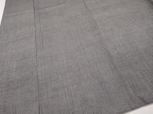 平和屋本店●極上　本場結城紬　重要無形文化財　江戸小紋　小紋師　克政　毛万筋　濃鼠色×白藤色　証紙付き　逸品　CYAA4763s6