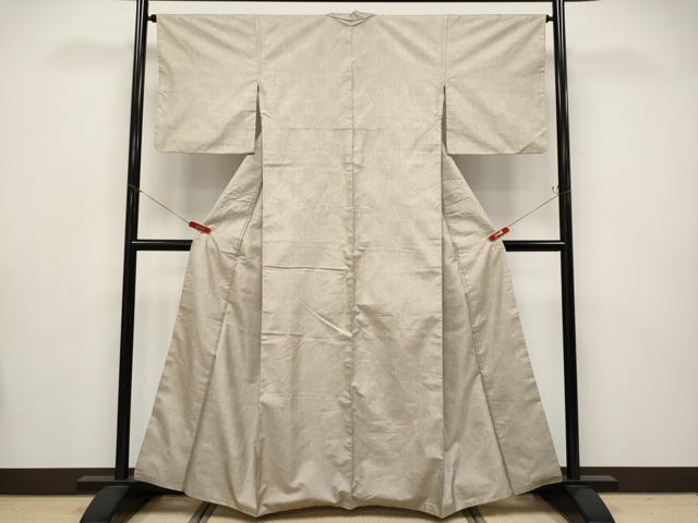 平和屋着物●極上　本場大島紬　白大島　7マルキ　霞文　逸品　CYAA4764s6