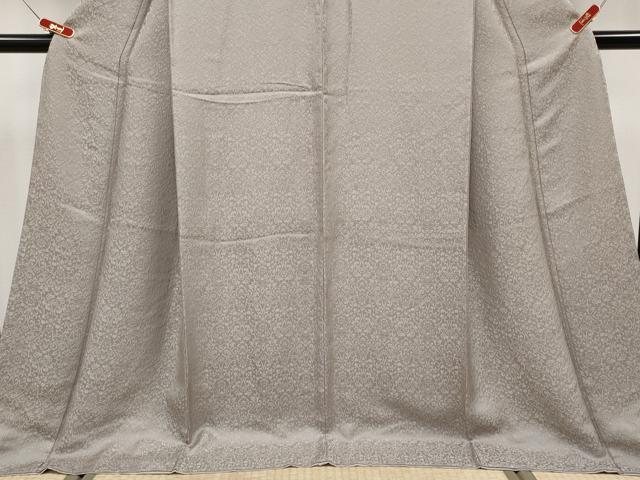 平和屋着物●極上　色無地　東京無地染　花唐草地紋　胡桃染色地　証紙付き　逸品　未使用　CYAA4766s6