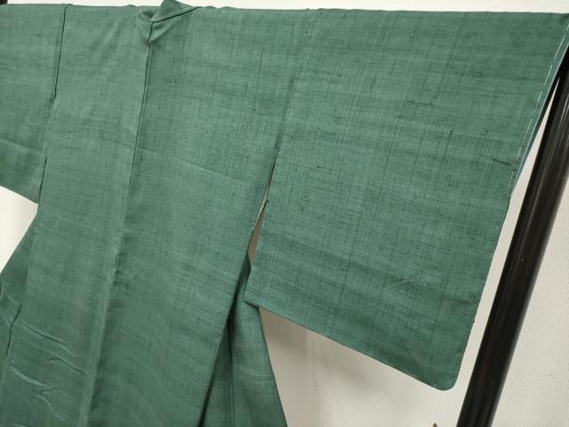 平和屋本店●極上　浦野理一　経節紬　色無地　革色地　逸品　未使用　CYAA4768s6
