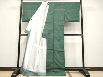 平和屋本店●極上　浦野理一　経節紬　色無地　革色地　逸品　未使用　CYAA4768s6