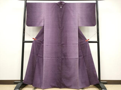 平和屋着物●極上　本場結城紬　重要無形文化財　間道　逸品　未使用　CYAA4770s6