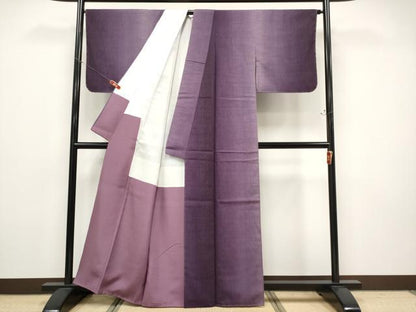 平和屋着物●極上　本場結城紬　重要無形文化財　間道　逸品　未使用　CYAA4770s6