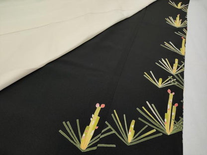 平和屋着物●極上　本加賀友禅作家　矢田 博　黒留袖　飛鶴松葉文　逸品　CYAA4771s6