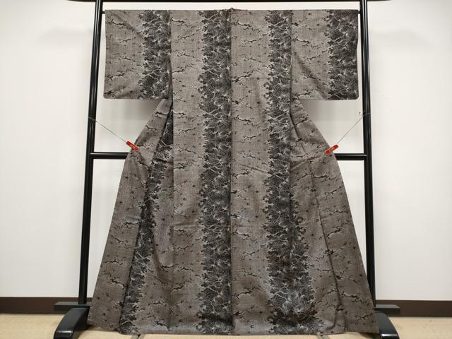 平和屋着物●極上　本場大島紬　割込み絣　松葉文　逸品　CYAA4778s6