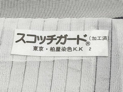 平和屋着物▽極上　訪問着　無双　紗袷　紗×紗　作家物　手描き　白鷺　暈し染め　金彩　濃鼠色地　逸品　CYAA4783s6