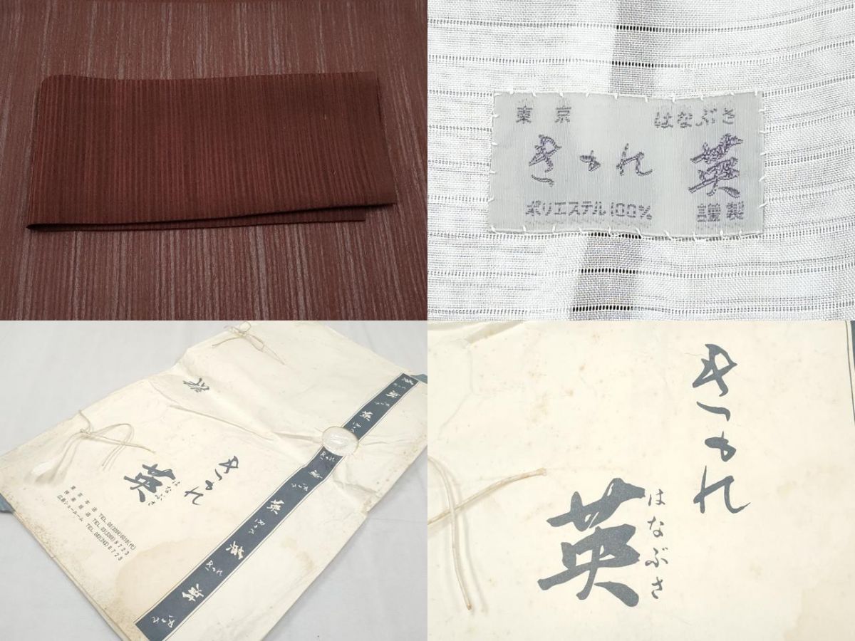 平和屋着物＊極上 夏物 洗える最高級着物 ＜英＞はなぶさ 訪問着 紗 総刺繍 トンボ 銀糸 黒壇色 反端・たとう紙付 逸品 未使用 CYAA4789s6