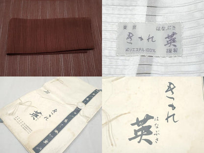 平和屋着物＊極上 夏物 洗える最高級着物 ＜英＞はなぶさ 訪問着 紗 総刺繍 トンボ 銀糸 黒壇色 反端・たとう紙付 逸品 未使用 CYAA4789s6