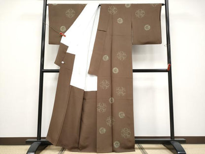 平和屋本店●超希少　友禅染色家　品川恭子　訪問着　舞花文　憲法色地　逸品　CYAA4794s6
