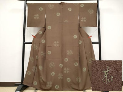 平和屋本店●超希少　友禅染色家　品川恭子　訪問着　舞花文　憲法色地　逸品　CYAA4794s6