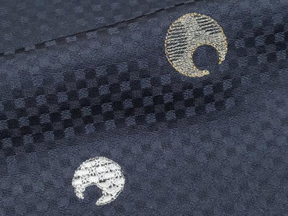 平和屋着物●極上　小紋　総刺繍　宝尽くし　金銀糸　青褐色地　反端付き　逸品　未使用　CYAA4798s6