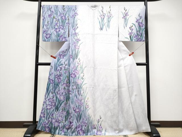 平和屋本店●極上　訪問着　作家物　手描き　草花文　暈し染め　逸品　未使用　CYAA4823s6