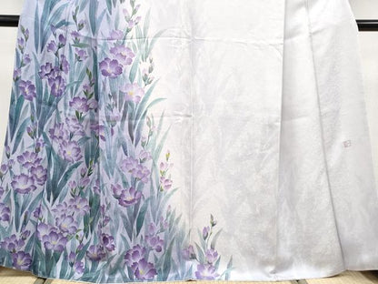 平和屋本店●極上　訪問着　作家物　手描き　草花文　暈し染め　逸品　未使用　CYAA4823s6