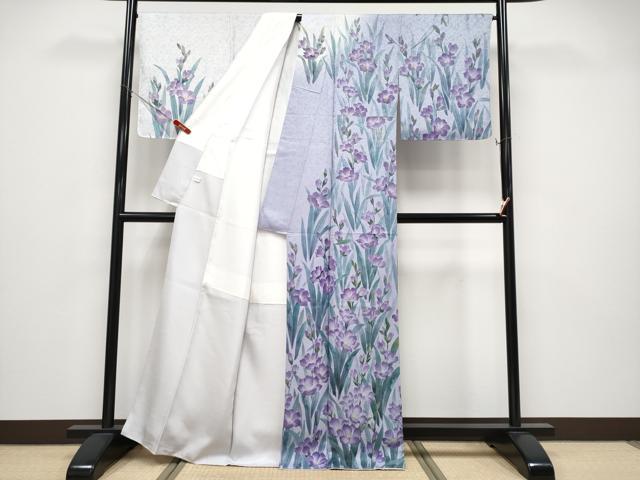 平和屋本店●極上　訪問着　作家物　手描き　草花文　暈し染め　逸品　未使用　CYAA4823s6