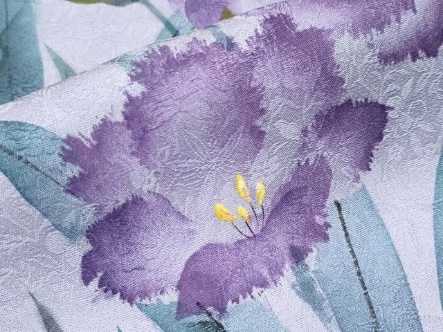 平和屋本店●極上　訪問着　作家物　手描き　草花文　暈し染め　逸品　未使用　CYAA4823s6