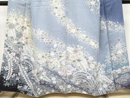 平和屋本店●極上　吉乃一廉　幻の辻が花　訪問着　暈し染め　銀通し地　逸品　未使用　CYAA4833s6