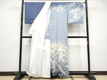 平和屋本店●極上　吉乃一廉　幻の辻が花　訪問着　暈し染め　銀通し地　逸品　未使用　CYAA4833s6
