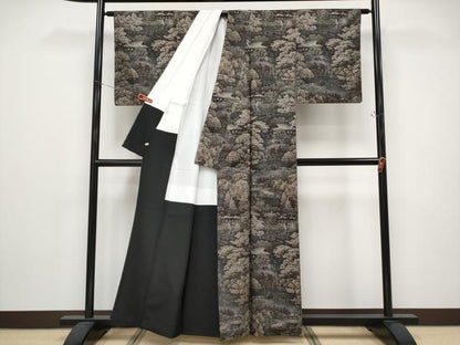 平和屋着物●極上 白泥染の第一人者・絣の魔術師 恵積五郎 本場大島紬 恵大島織物謹製 9マルキ 総絣 風景文 さが美扱い 逸品 CYAA4837s6