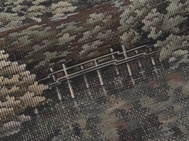 平和屋着物●極上 白泥染の第一人者・絣の魔術師 恵積五郎 本場大島紬 恵大島織物謹製 9マルキ 総絣 風景文 さが美扱い 逸品 CYAA4837s6