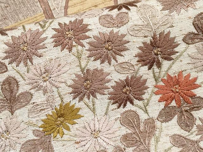 平和屋本店●極上　中国三大刺繍　相良刺繍　総刺繍　訪問着　ぜんまい紬　御所解文　肌色地　逸品　CYAA4838s6