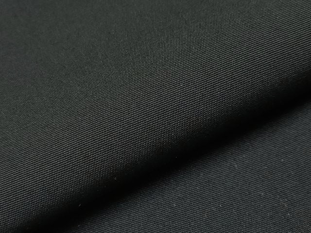 平和屋着物●極上　男性　黒紋付　羽織・長襦袢セット　羽裏：風景文　長襦袢：空五倍子色地　逸品　CYAA4846s6