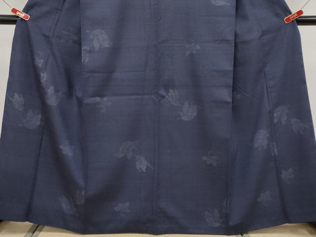 平和屋着物●極上　本場結城紬　重要無形文化財　100亀甲　飛び亀甲柄　舞蝶文　褐色地　証紙付き　ぎんざ秀粋扱い　逸品　CYAA4855s6
