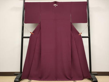 平和屋着物●極上　色無地　似せ紫色地　逸品　未使用　CYAA4858s6