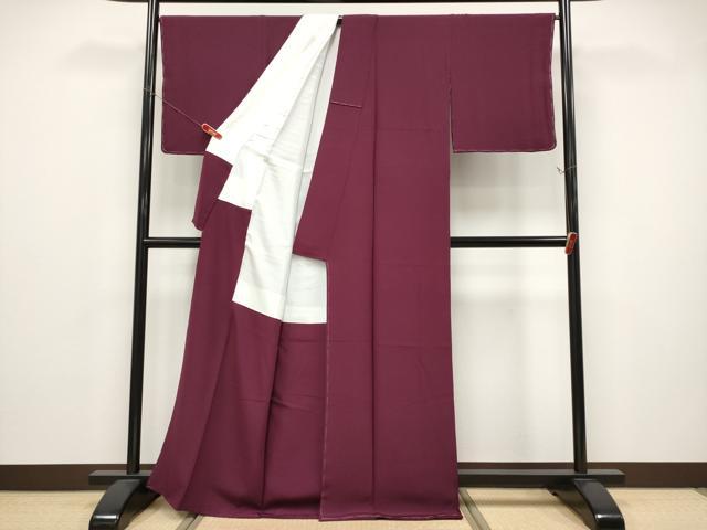 平和屋着物●極上　色無地　似せ紫色地　逸品　未使用　CYAA4858s6