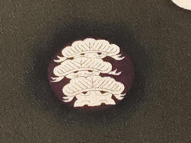 平和屋本店●極上　アンティーク　大正ロマン　振袖　駒刺繍　立波御所車枝花文　暈し染め　黒地　金彩　逸品　CYAA4862s6