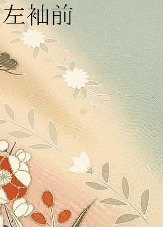 平和屋本店●極上　創業460年・千總　訪問着　駒刺繍　枝花文　暈し染め　金彩　柳鼠色地　逸品　CYAA4867s6