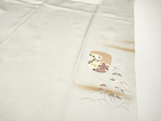 平和屋着物●極上　訪問着　駒刺繍　霞遠山草花文　金彩　逸品　未使用　CYAA4868s6