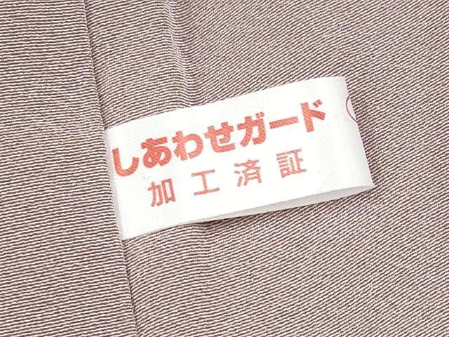 平和屋本店●極上　本加賀友禅作家　野路博　訪問着　枝花文　薄柿色地　逸品　CYAA4869s6