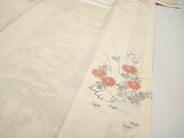 平和屋本店●極上　中国三大刺繍　スワトウ相良刺繍　総刺繍　訪問着　御所解文　鳥の子色地　逸品　CYAA4875s6