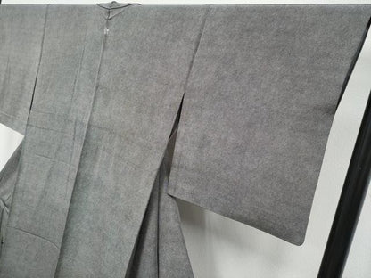 平和屋本店▽極上　人間国宝　小宮康孝　訪問着　江戸小紋　単衣　刺繍　枝花文　黒地　逸品　CYAA4877s6