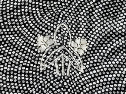 平和屋本店▽極上　人間国宝　小宮康孝　訪問着　江戸小紋　単衣　刺繍　枝花文　黒地　逸品　CYAA4877s6