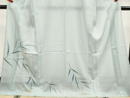 平和屋着物＊極上　夏物　訪問着　絽　蛍　金彩　青磁鼠色地　洗える着物　逸品　CYAA4885s6