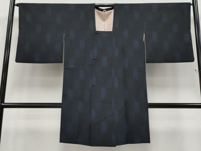 平和屋着物∞極上　道行コート　ロング丈　お召地　間道　逸品　CYAA4887s6