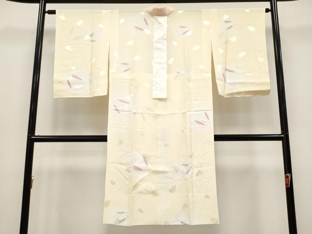 平和屋着物●上質な長襦袢　無双仕立て　兎　砥粉色地　半衿刺繍　逸品　未使用　CYAA4888s6