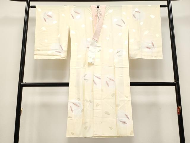 平和屋着物●上質な長襦袢　無双仕立て　兎　砥粉色地　半衿刺繍　逸品　未使用　CYAA4888s6